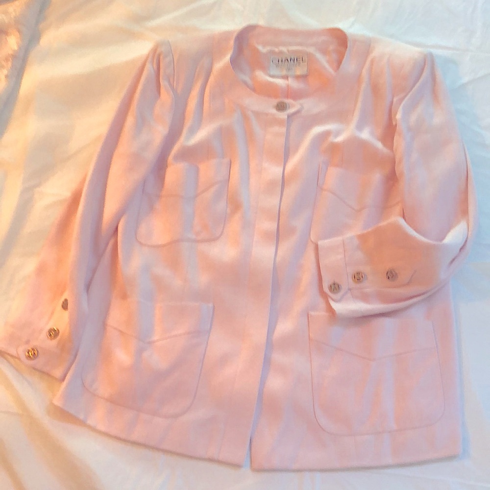 Chanel Pink Suit Skirt Size 46 (12)